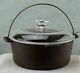 Wagner Ware Sidney O #8 Dutch Oven 1268e With Glass Lid C-8 Stylized Logo
