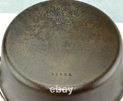 Wagner Ware Sidney O #8 Dutch Oven 1268E with Glass Lid C-8 Stylized Logo