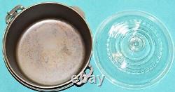 Wagner Ware Sidney O #8 Dutch Oven 1268E with Glass Lid C-8 Stylized Logo