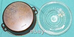 Wagner Ware Sidney O #8 Dutch Oven 1268E with Glass Lid C-8 Stylized Logo