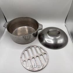 Wagner Ware Sidney O Magnalite Dutch Oven Roaster 4248-P 5 Qt. With Lid & Trivet