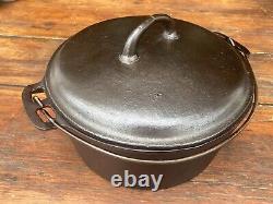 Wapak Cast Iron #8 Dutch Oven with Fully Marked Lid