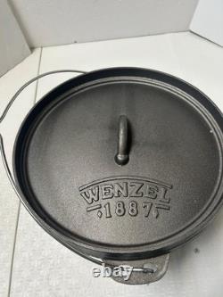 Wenzel 1887 Dutch Oven handle, Lid & Cover Cast Iron 12
