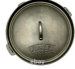 Wenzel Cast Iron 1887 Dutch Oven With Feet Handle, Lid & Cover 12
