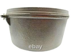 Wenzel Cast Iron 1887 Dutch Oven With Feet Handle, Lid & Cover 12