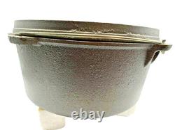 Wenzel Cast Iron 1887 Dutch Oven With Feet Handle, Lid & Cover 12