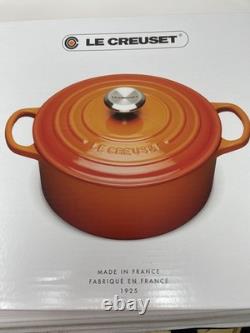 Williams Sonoma Le Creuset Signature Round Dutch Oven 7 1/4 QT Cotton/White