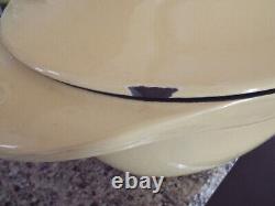 Yellow Calphalon 8qt. Enamel Cast Iron Dutch Oven-Oval Huge! Retired HTF