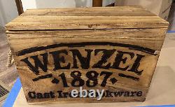 1887 Batterie de cuisine en fonte Wenzel avec caisse 10 pièces Dutch Oven Poêle Plaque de cuisson