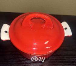 (4) GRISWOLD #67 Flamant Rouge Émail Porcelaine Fonte Faitout