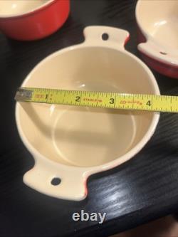 (4) GRISWOLD #67 Flamant Rouge Émail Porcelaine Fonte Faitout