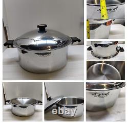 Americraft 12 Qt West Bend Multi-Core Stainless Stockpot Dutch Oven Fry Pan Lid 
	<br/> 
	<br/>   Traduction en français : Marmite à stock en acier inoxydable multicœur de 12 pintes West Bend Americraft avec couvercle pour poêle à frire et four hollandais