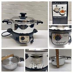 Americraft 4 Qt Marmite en Acier Inoxydable Casserole Électrique Base Couvercle & Recette