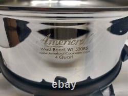 Americraft 4 Qt Marmite en Acier Inoxydable Casserole Électrique Base Couvercle & Recette