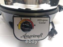 Americraft 4 Qt Marmite en Acier Inoxydable Casserole Électrique Base Couvercle & Recette