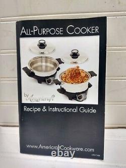 Americraft 4 Qt Marmite en Acier Inoxydable Casserole Électrique Base Couvercle & Recette