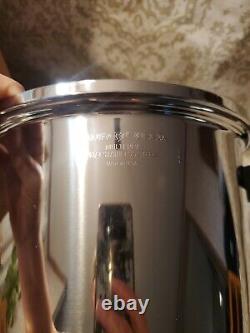 Amway Queen 18/8 Acier Inoxydable 4-quarts Marmite/Cocotte, Cuit-vapeur et Couvercle NIB Fabriqué aux USA