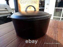 Ancienne cocotte en fonte Griswold ERIE n°11 avec couvercle assorti restaurée