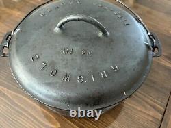 Ancienne cocotte hollandaise Griswold Tite Top avec couvercle No. 10