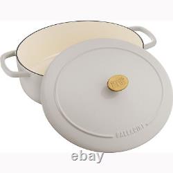 BALLARINI Bellamonte Cocotte en Fonte Ovale de 5 qt Crème Blanche