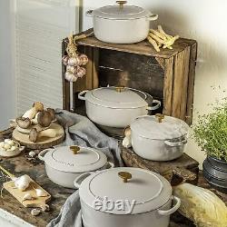 BALLARINI Bellamonte Cocotte en Fonte Ovale de 5 qt Crème Blanche
