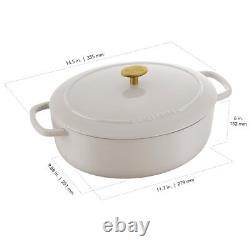 BALLARINI Bellamonte Cocotte en Fonte Ovale de 5 qt Crème Blanche
