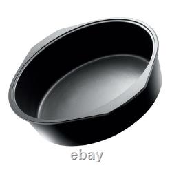 Bessemer Casserole En Fonte 32cm 32x10cm Ébène + Couvercle 32cm Antiadhésif Livraison Gratuite en Australie