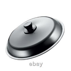 Bessemer Casserole En Fonte 32cm 32x10cm Ébène + Couvercle 32cm Antiadhésif Livraison Gratuite en Australie