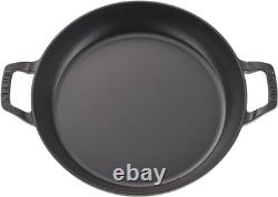 Braise en fonte avec couvercle en verre, faitout, 3,5 litres, pour 3-4 personnes, fabriqué en France