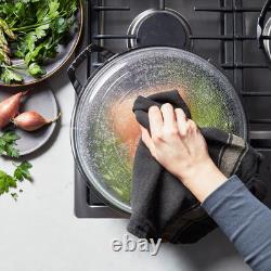 Braise en fonte avec couvercle en verre, faitout, 3,5 litres, pour 3-4 personnes, fabriqué en France