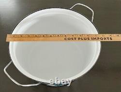 CATHRINEHOLM Norvège LOTUS Huge 10 Quart Émail Cocotte Turquoise sur Blanc
