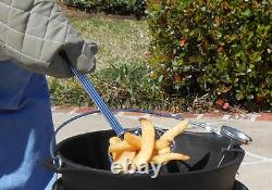 CIFFB Cocotte en fonte de 6 quarts avec couvercle en aluminium et panier vapeur