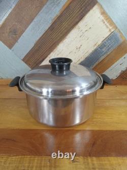 Casserole Chef's Ware Townecraft 6,5 Qt en acier inoxydable chirurgical T-304 avec couvercle de four néerlandais