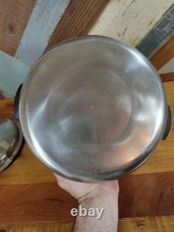 Casserole Chef's Ware Townecraft 6,5 Qt en acier inoxydable chirurgical T-304 avec couvercle de four néerlandais