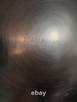 Casserole Chef's Ware Townecraft 6,5 Qt en acier inoxydable chirurgical T-304 avec couvercle de four néerlandais