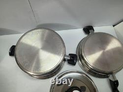 Casserole Cordon Bleu 6 qt à 7 plis en acier inoxydable chirurgical T304, cocotte et sauteuse avec un couvercle