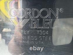 Casserole Cordon Bleu 6 qt à 7 plis en acier inoxydable chirurgical T304, cocotte et sauteuse avec un couvercle