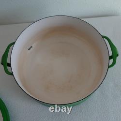 Casserole Vintage Dansk Kobenstyle Émail Vert MCM Avec Couvercle