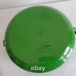 Casserole Vintage Dansk Kobenstyle Émail Vert MCM Avec Couvercle