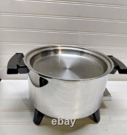 Casserole électrique à 5 Qt Lifetime, mijoteuse à noyau liquide, poêle en acier inoxydable avec couvercle