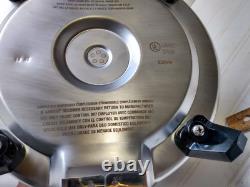 Casserole électrique à 5 Qt Lifetime, mijoteuse à noyau liquide, poêle en acier inoxydable avec couvercle