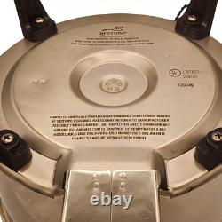 Casserole électrique à 5 Qt Lifetime, mijoteuse à noyau liquide, poêle en acier inoxydable avec couvercle