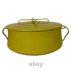 Casserole en Émail Jaune Kobenstyle IHQ France 8 qt 12 pouces Vintage