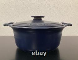 Casserole en céramique Émile Henry Sublime avec couvercle petit éclat 6 quart indigo 12,25