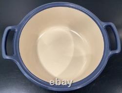 Casserole en céramique Émile Henry Sublime avec couvercle petit éclat 6 quart indigo 12,25