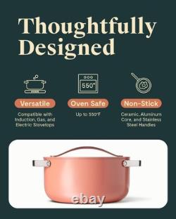 Casserole en céramique antiadhésive Caraway avec couvercle (6,5 qt, 10,5) Perracotta