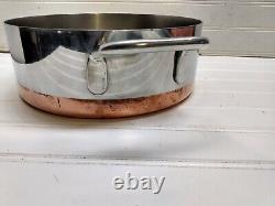 Casserole en cuivre et acier inoxydable de 4 litres de Revere Ware, modèle institutionnel 5000, avec couvercle