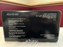 Casserole en fonte d'aluminium de 5,5 quarts ALL-CLAD avec couvercle en acier inoxydable