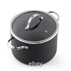 Casserole en fonte émaillée Cooks Standard avec couvercle en verre, 8 quarts classique