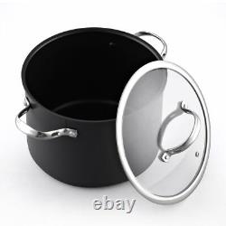 Casserole en fonte émaillée Cooks Standard avec couvercle en verre, 8 quarts classique